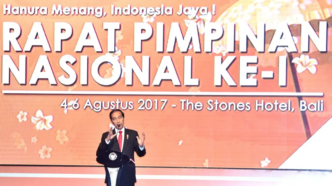 Jokowi di Rapimnas Partai Hanura di Bali 