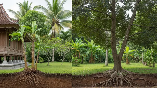 Pohon Buah Berakar Dangkal vs Berakar Dalam, Mana yang Aman Dekat Rumah (AI)