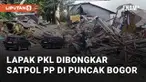 Pada Senin siang (24/6/2024), Satpol PP membongkar ratusan lapak PKL. Pembongkaran ini terjadi di sepanjang jalan raya Puncak, Bogor