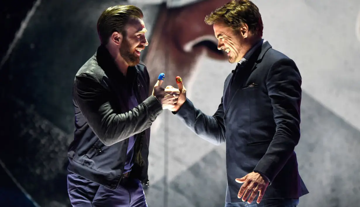 Chris Evans dan Robert Downey Jr akan hadir di Avengers: Infinity War yang akan tayang sebentar lagi. (Digital Spy)