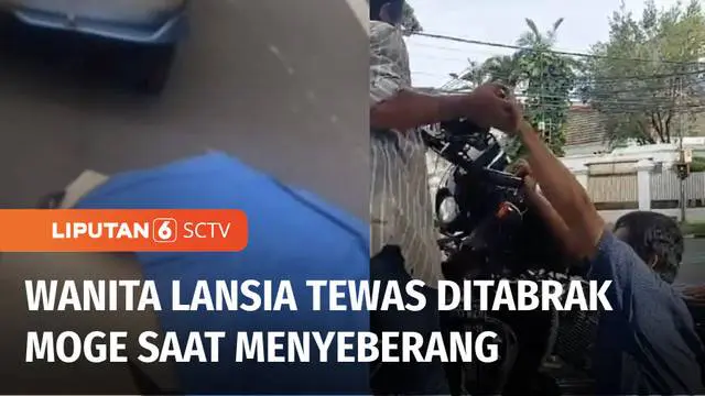 Seorang wanita lansia, pedagang tisu, tewas setelah ditabrak pengendara moge atau motor gede di daerah Menteng, Jakarta Pusat. Saat kejadian, korban sempat terseret sekitar 5 meter.