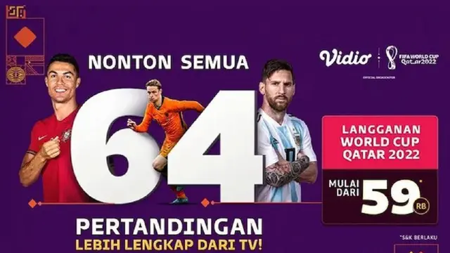 Piala Dunia 2022 di Vidio