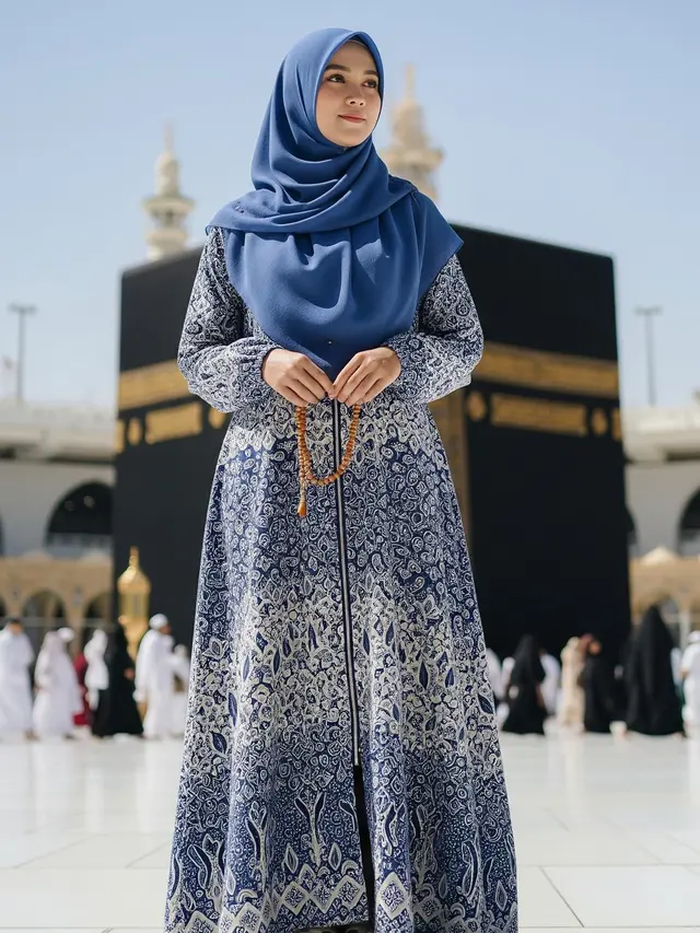 Model Gamis Batik Buat Umroh yang Anggun dan Nyaman
