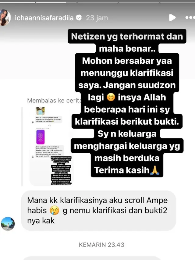Icha Annisa. (Foto: Dok. Instagram @ichaannisafaradila)
