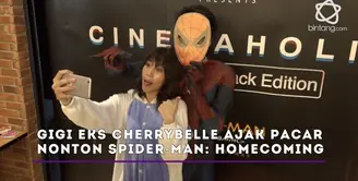 Gigi eks Cherrybelle ajak kekasihnya nonton film Spider-Man: Homecoming di Bandung.