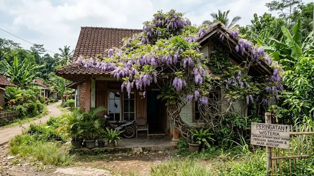 Tanaman Wisteria/AI Generated