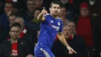 Diego Costa membawa Chelsea unggul 1-0 atas Arsenal dalam lanjutan Premier League, Minggu (24/1/2016)WIB.
