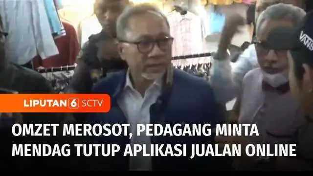 Pedagang di Makassar, Sulawesi Selatan, mengeluh ke Menteri Perdagangan, karena omzet dagangan mereka merosot. Para pedagang meminta Menteri Perdagangan menutup aplikasi penjualan online.