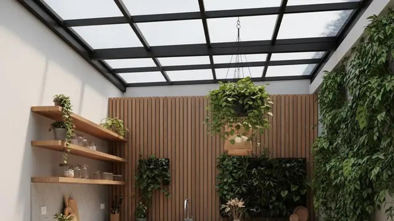 12 Inspirasi Dapur Outdoor Lahan Sempit dengan Meja Cor Minimalis Tren 2025