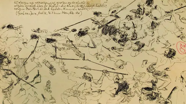 Menilik Sejarah Indonesia Lebih Dalam Lewat Sketsa Lukisan Karya S. Sudjojono pada Pameran Mukti Negeriku