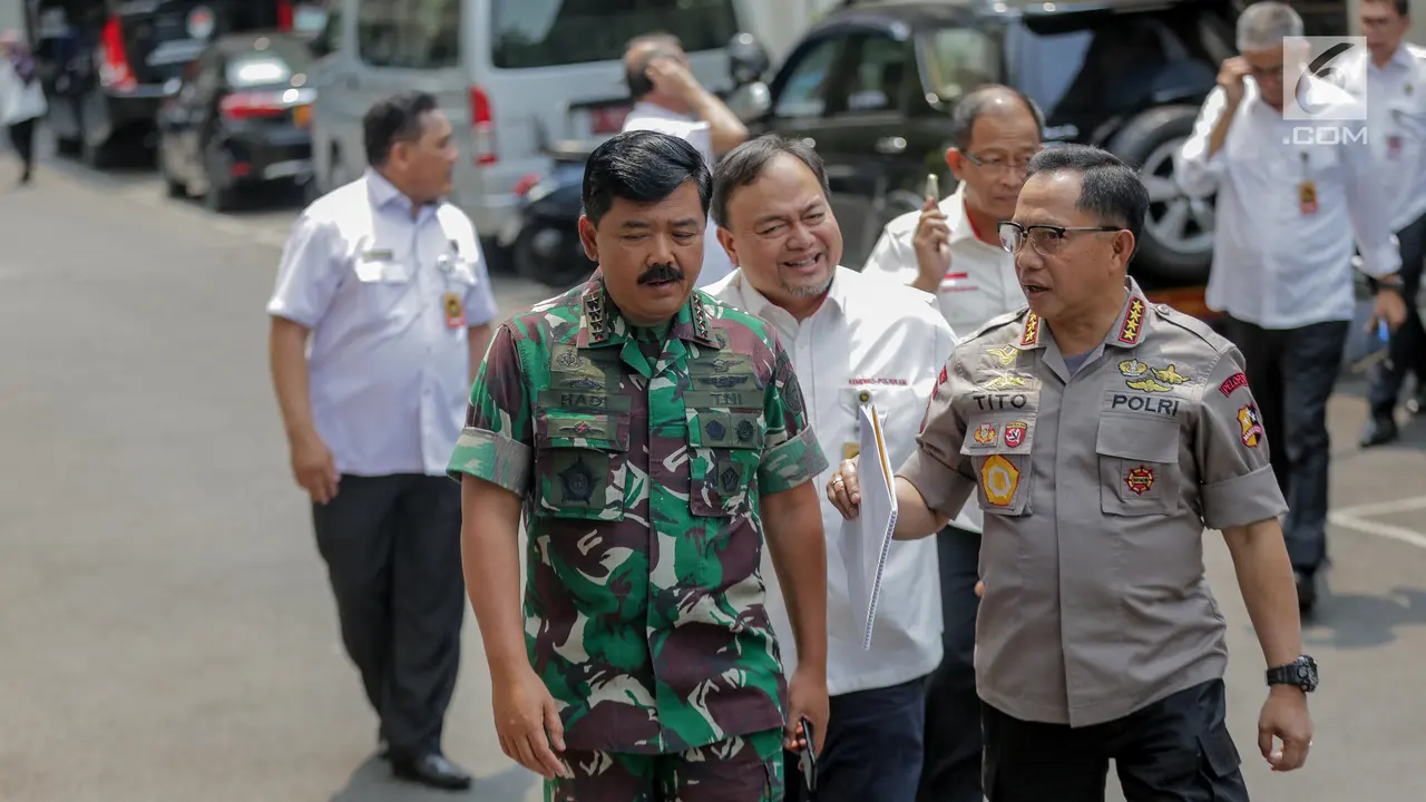 Bersama Panglima TNI dan Kapolri, Wiranto Bahas RUU KUHP hingga Karhutla