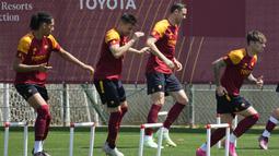Jadwal laga puncak Sevilla vs AS Roma tersebut akan digelar di stadion mewah Puskas Arena Budapest, Hungaria, Rabu depan, 31 Mei 2023. (AP Photo/Andrew Medichini)
