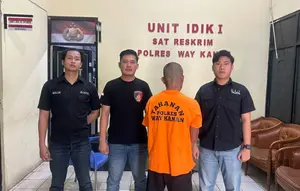 Tusuk Teman Sekampung 7 Kali, Pria di Way Kanan Ditangkap