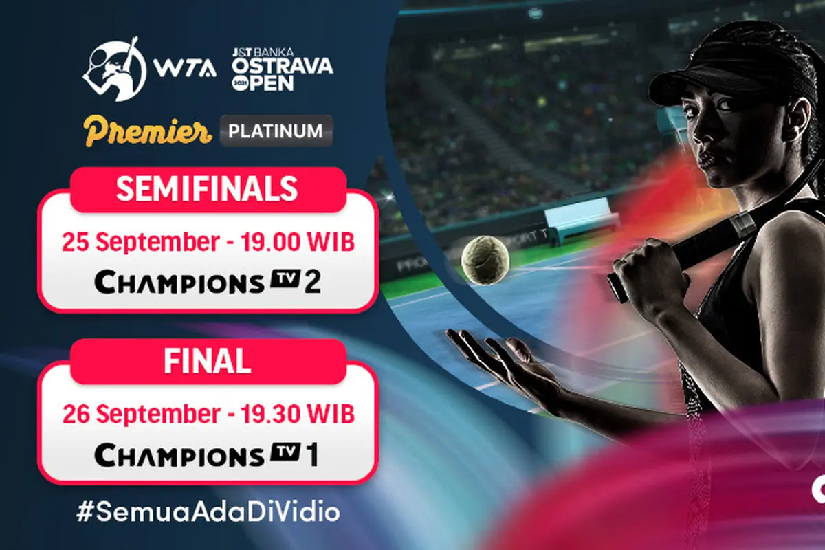 Jadwal dan Live Streaming WTA 500 Banka Ostrava Open 2021 Babak Final di Vidio Pekan Ini