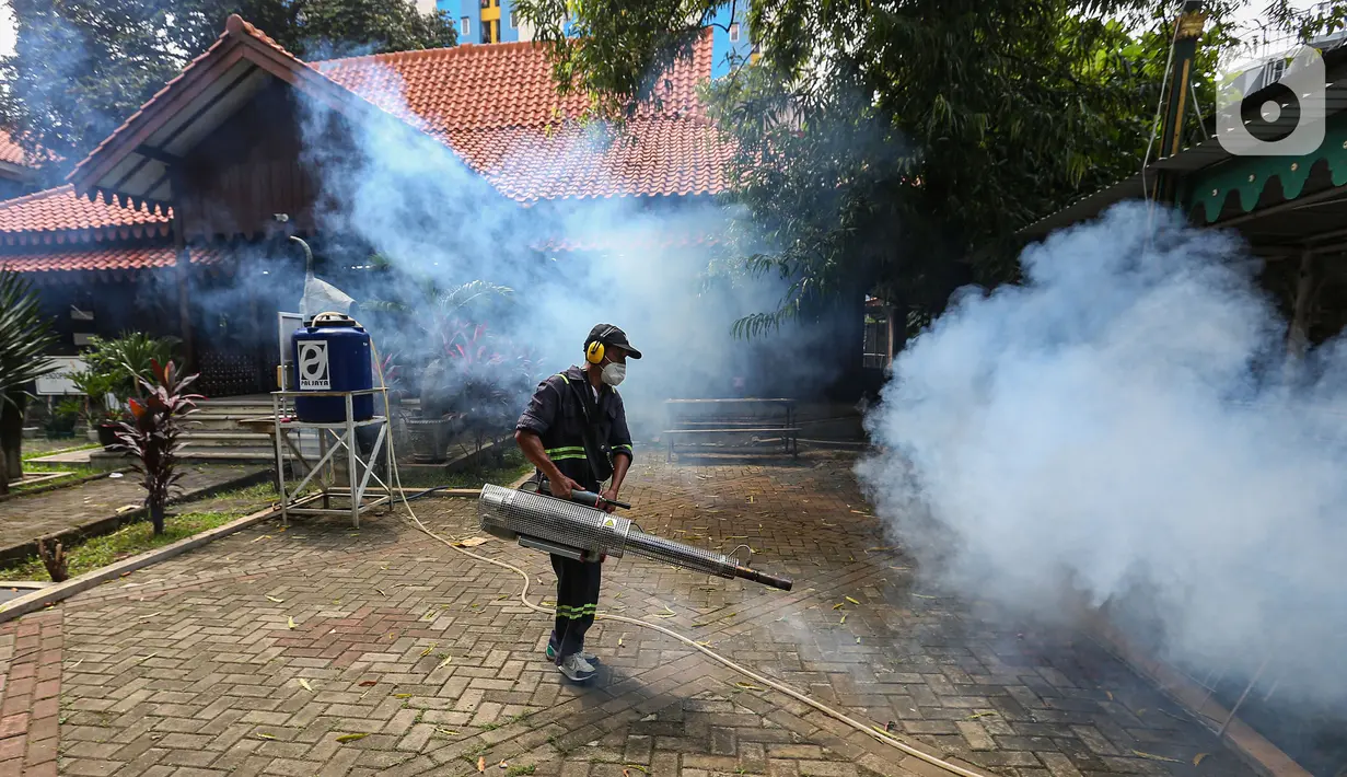 Penjabat Gubernur DKI Jakarta Heru Budi mengatakan pihaknya telah melakukan upaya pengasapan (fogging) di sejumlah tempat untuk membunuh nyamuk pembawa penyakit DBD. (Liputan6.com/Angga Yuniar)