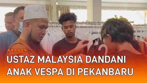 VIDEO: Aksi Mulia Ustaz Malaysia Dandani Anak Vespa di Pekanbaru