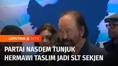 Sementara itu, Ketua Umum Partai Nasdem, Surya Paloh menunjuk Hermawi Taslim sebagai Plt Sekjen Partai Nasdem setelah Kejaksaan Agung menetapkan Johnny G. Plate sebagai tersangka kasus dugaan korupsi proyek BTS.