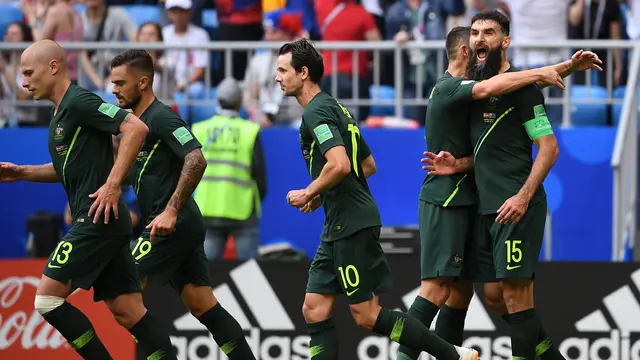 Pencetak gol Timnas Australia ke gawang Denmark, Mile Jedinak.