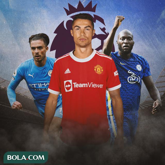 Premier League - Jack Grealish, Cristiano Ronaldo, Romelu Lukaku