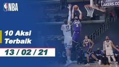 Berita video 10 aksi terbaik NBA pada tanggal 13 Februari 2021, salah satunya aksi slam dunk dari Kawhi Leonard.
