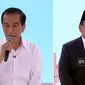 Jokowi dan Prabowo Subianto dalam debat kedua capres 2019. (Liputan6.com)