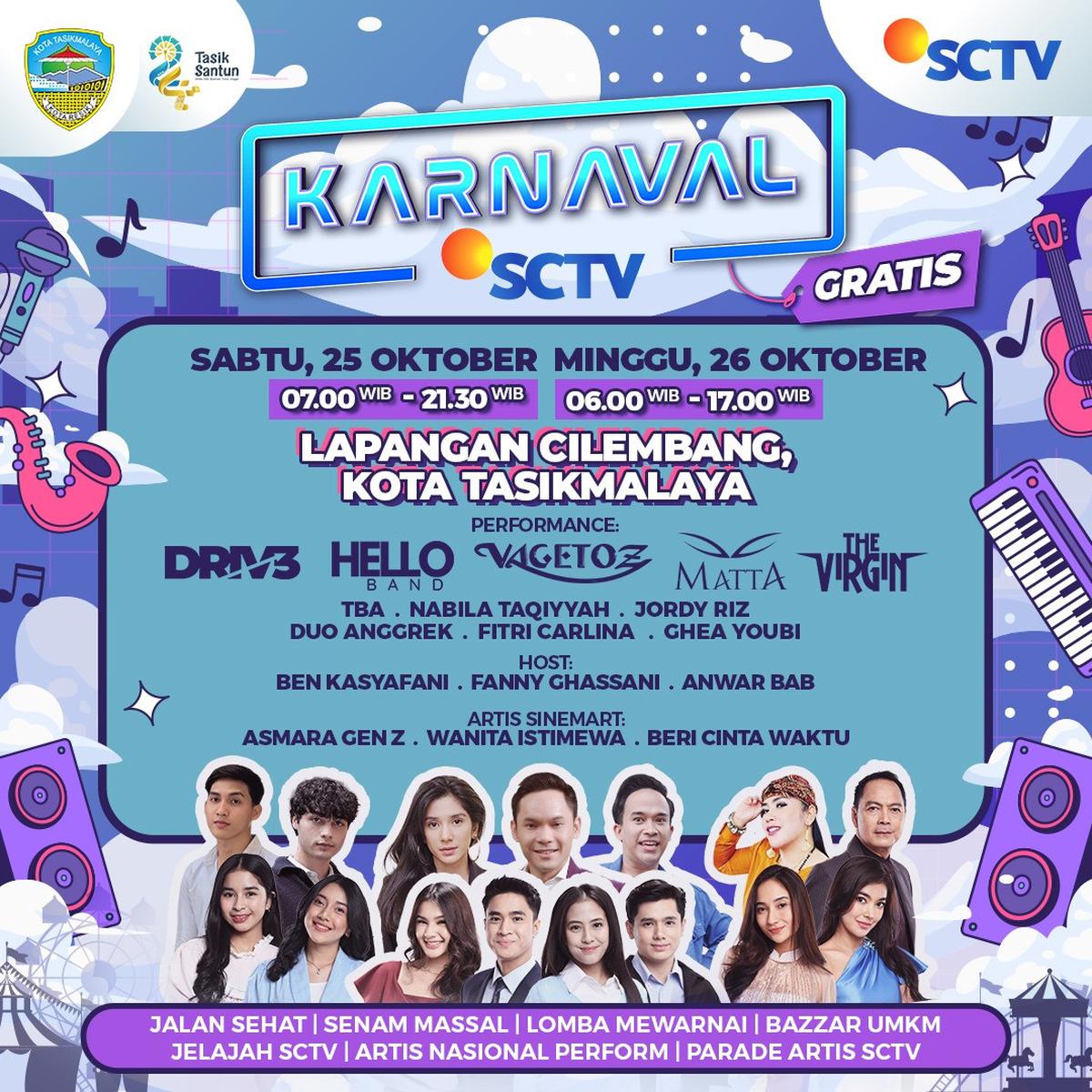 Karnaval SCTV Kembali ke Tasikmalaya, Dua Hari Penuh Hiburan, Aksi Sosial, dan Artis Top