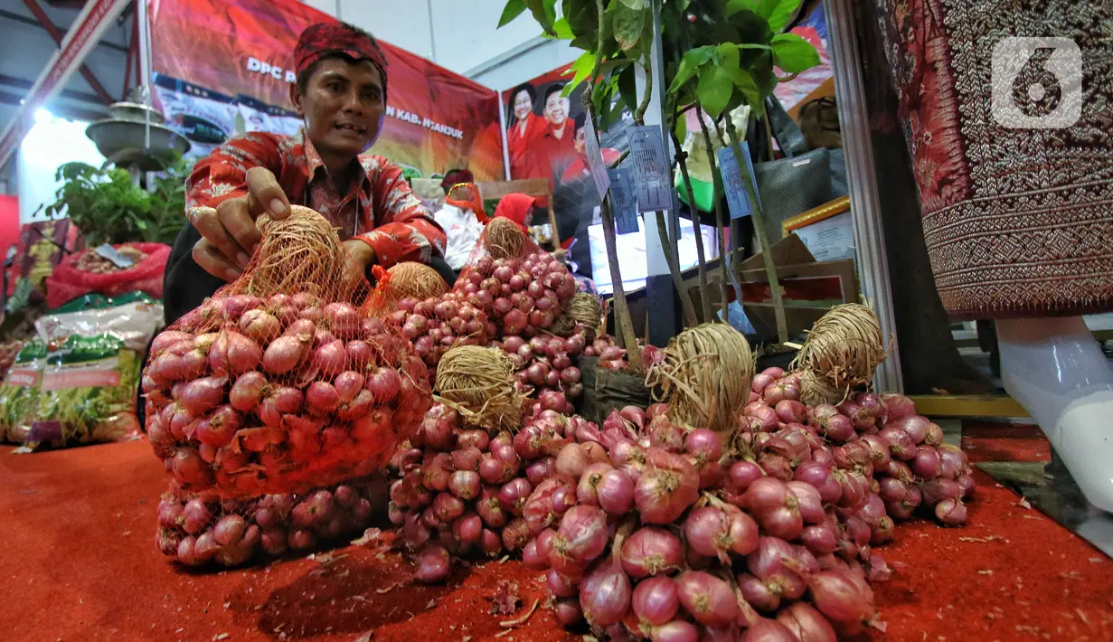 Diketahui, peserta Pangan Plus Expo 2023 terdiri dari 70 persen UMKM binaan PDI Perjuangan dan 30 persen dari mitra swasta nasional. (Liputan6.com/Angga Yuniar)