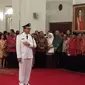 Ahok saat dilantik Presiden Jokowi sebagai Gubernur DKI Jakarta. (Liputan6.com/Sugeng Triono)