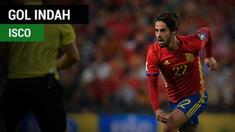 Isco jadi bintang kemenangan Spanyol saat mengalahkan Italia dengan skor 3-0, Sabtu (2/9/2017)
