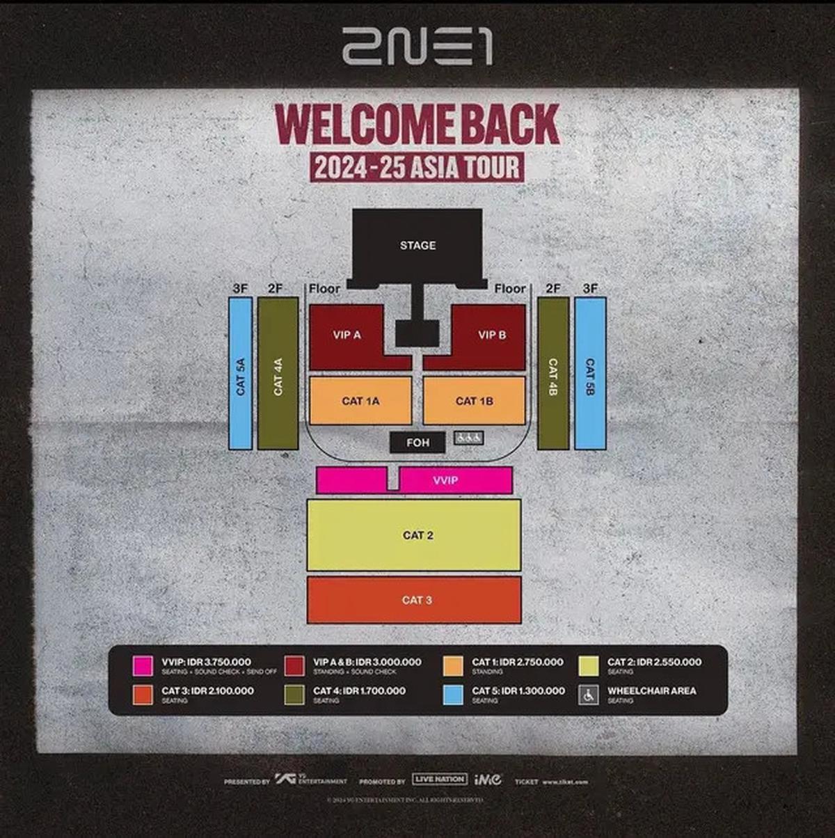 Segini Harga Tiket Konser 2NE1 di Jakarta 23 November 2024, Dijual Secara Eksklusif Mulai Besok!