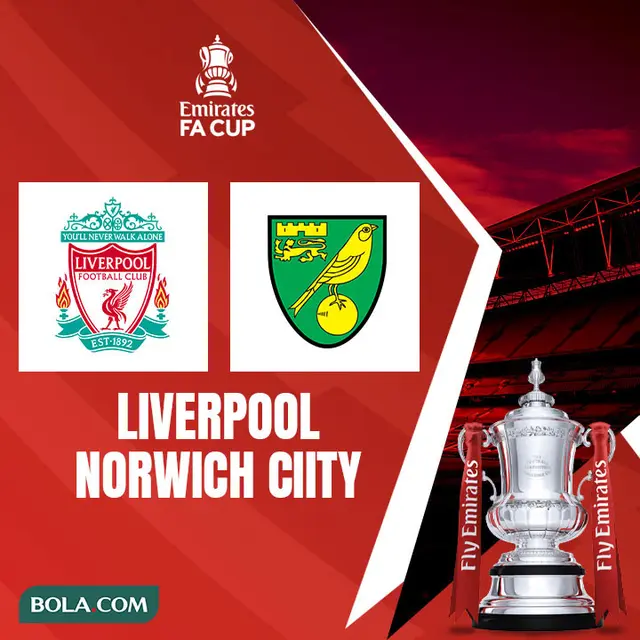 Piala FA - Liverpool vs Norwich City