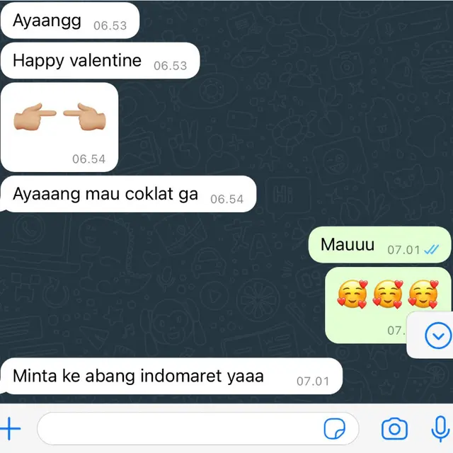 6 Chat Ucapan Valentine dari Pacar Ini Romantis, Hari Kasih Sayang Penuh Warna