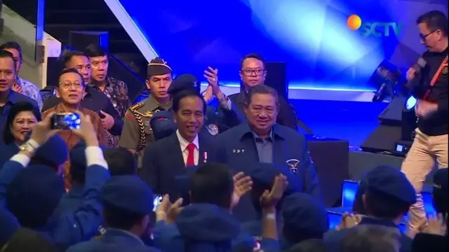 Tampil mesra di Rapimnas Partai Demokrat, SBY beri sinyal akan dukung Jokowi di Pilpres 2019 mendatang?