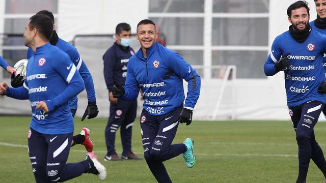 Sesi Latihan Chile Jelang Duel Lawan Brasil di Copa America 2021