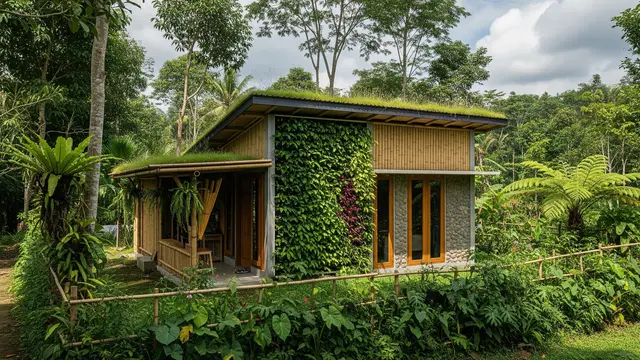Inspirasi Rumah Kecil Bergaya Modern yang Tetap Asri dan Hemat Biaya di Kampung/Ilustrasi Gemini AI