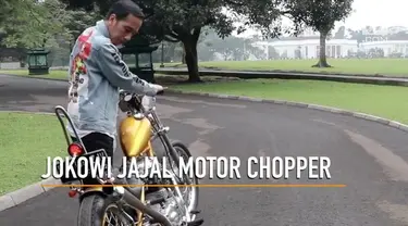 Presiden Jokowi membagikan video dirinya mencoba motor chopper di Istana Bogor. Ia pun melempar pertanyaan di Facebook mengenai jalur yang akan ia tempuh