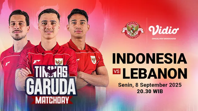 Live streaming Timnas Indonesia vs Lebanon eksklusif di Vidio. (dok. vidio.com)