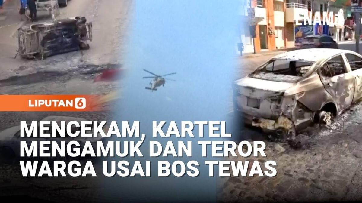 Mobil Dibakar dan Jalanan Diblokir di Meksiko Usai Bos Kartel Tewas