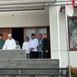 Ketua Umum PKB Muhaimin Iskandar alias Cak Imin mengunjungi Wakil Presiden (Wapres) RI ke-9 Hamzah Haz di Jalan Tegalan No.27, Matraman, Jakarta Timur. (Liputan6.com/Nanda Perdana Putra)