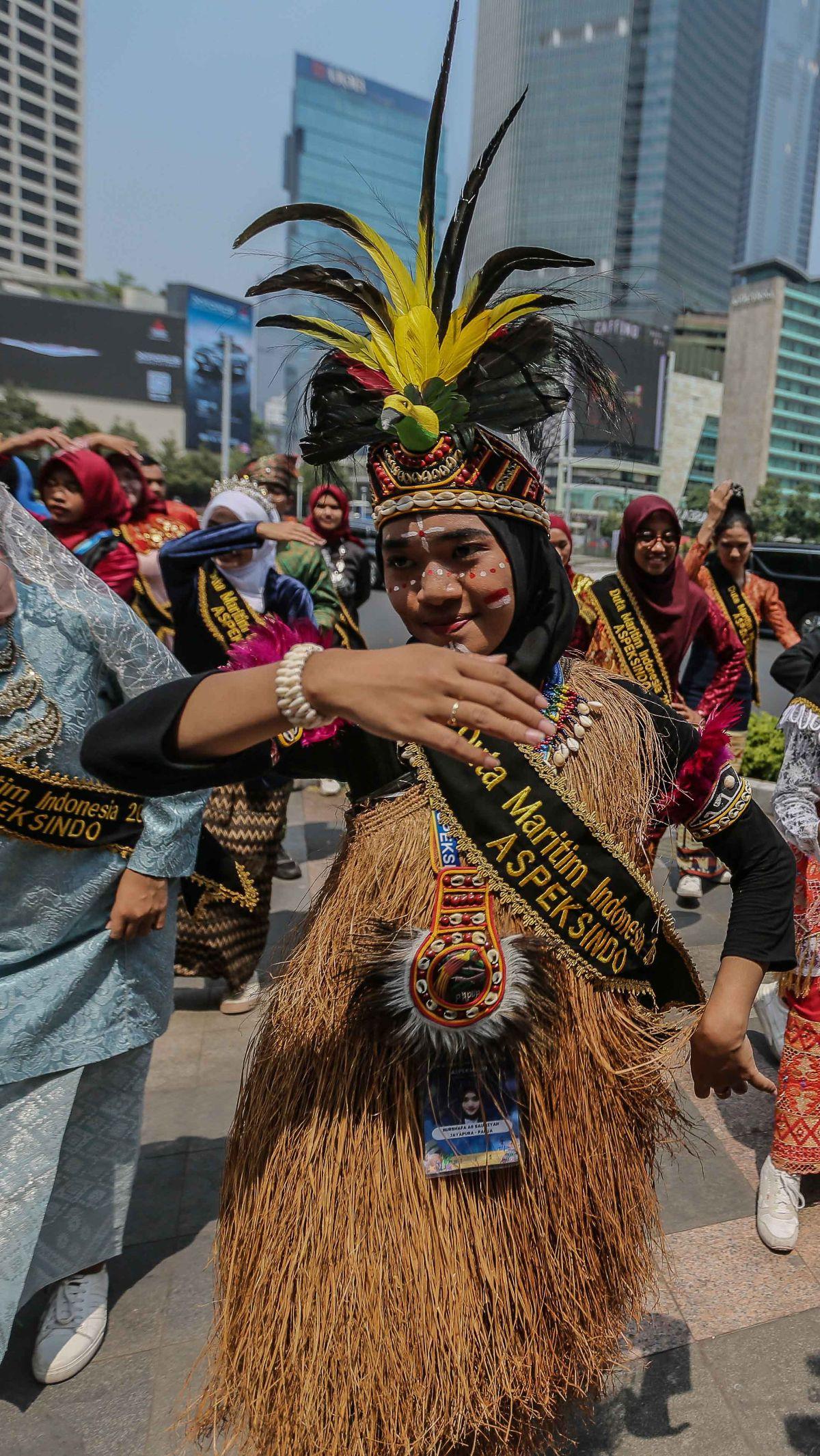 Tarian ini dalam rangka membangun literasi maritim Indonesia sekaligus memeriahkan HUT RI ke-78.