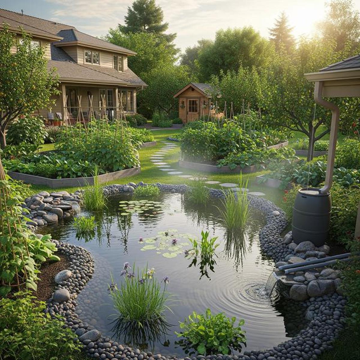 7 Model Penampung Air Hujan untuk Rumah dengan Kebun Produktif
