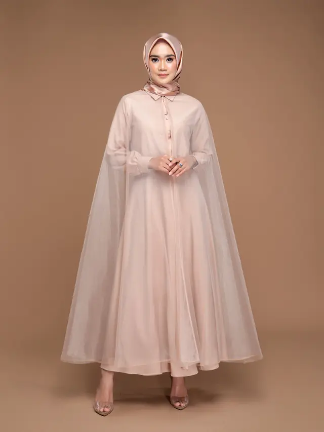 Model Gamis Syar'i Kekinian Tetap Simpel tapi Mewah (Foto: Reve Art AI)