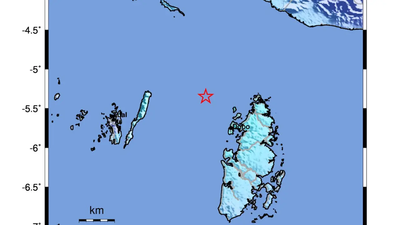 Gempa Magnitudo 5,3 Guncang Kepulauan Aru