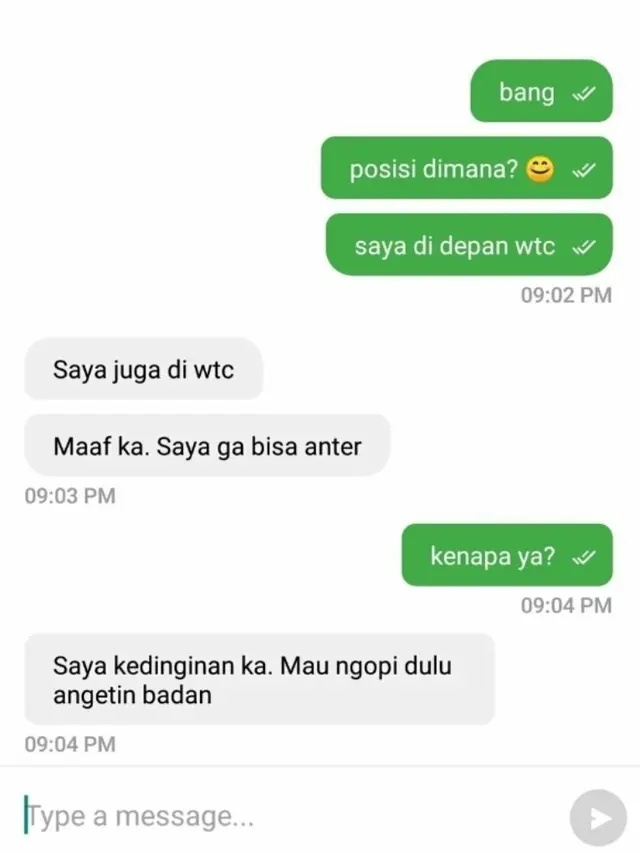 7 Chat Driver Ojek Online ke Penumpangnya Ini Bikin Urut Dada