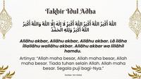 Bacaan takbir Hari Raya Idul Adha. (Liputan6.com/MHT, design by Canva)