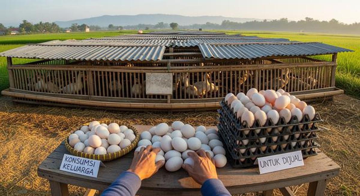 7 Tips Ternak Bebek Petelur dengan Kandang dari Bambu dan Seng Bekas, Telur Bisa untuk Dapur dan Dijual