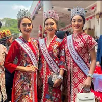 Kehadiran tiga Puteri Indonesia 2023 pada upacara penaikan bendera di Istana Negara 17 Agustus 2023 dalam rangka HUT ke-78 RI.