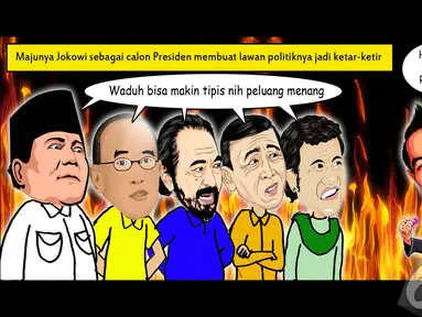 Jokowi maju sebagai Presiden RI membuat lawan-lawan politik berpikir keras (Liputan6.com/Nasuri Suray)