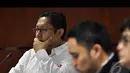 Anas memperhatikan keterangan yang diberikan oleh para saksi di Pengadilan Tipikor, Jakarta, Kamis (14/8/2014) (Liputan6.com/Miftahul Hayat)