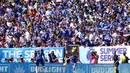 Kemenangan atas Fulham membuat Chelsea berhasil keluar sebagai juara turnamen pramusim Premier League Summer Series edisi pertama dengan rekor tak terkalahkan. (Tim Nwachukwu/Getty Images/AFP)